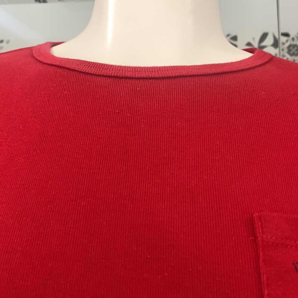 Like 🆕Made in USA RALPH LAUREN VTG Y2K 💯% Cotton 3/4 Sleeves Cropped Top - Picture 8 of 15